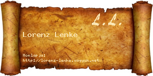 Lorenz Lenke névjegykártya